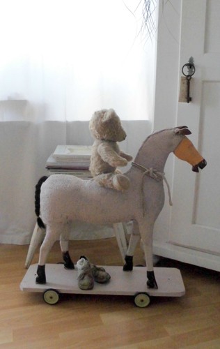 Vintage pferd schaukelpferd - vintage,