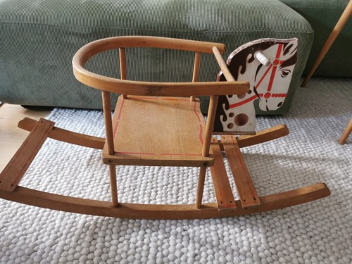 Vintage schaukelpferd 85x40x32 - vintage,