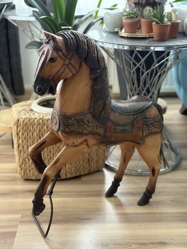 Pferd holz karussellpferd - pferd,