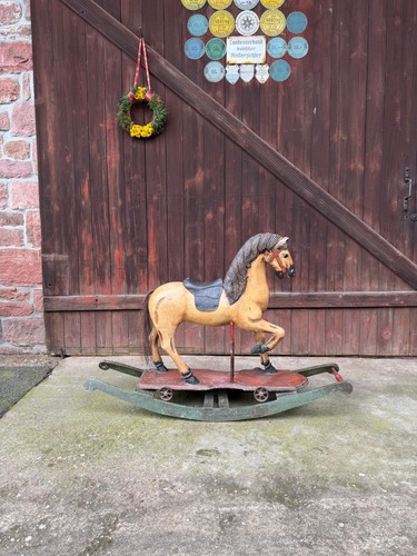 Antique rocking horse circa - rocking,