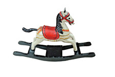 Altes Schaukelpferd aus