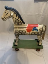 sehr altes Holzpferd gebraucht